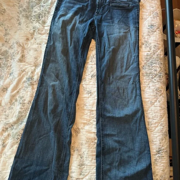 Women's Blue Boot Cut Jeans - Picture 2 of 4